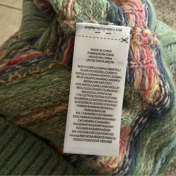 Polo Ralph Lauren Fair Isle Sweater Vest Wool Cashmere Blend Spring XS - Picture 3 of 7